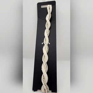 Pearl & Gems Ivory Twisted Headwrap